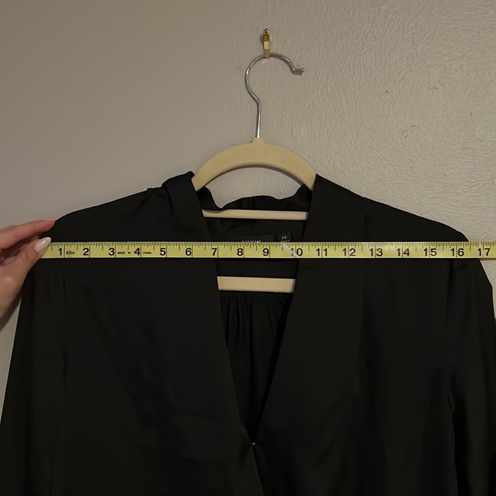 Apt 9 Black Blouse XS long sleeve - Picture 7 of 9
